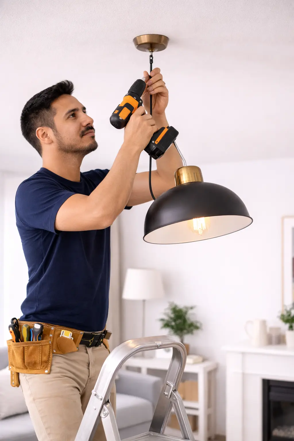 Lamp installation and light fixture setup service