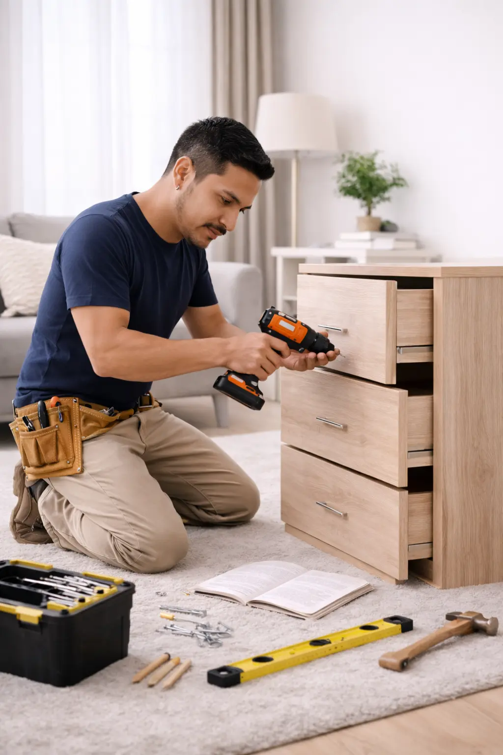 Furniture assembly service at home professional installation dresser setup